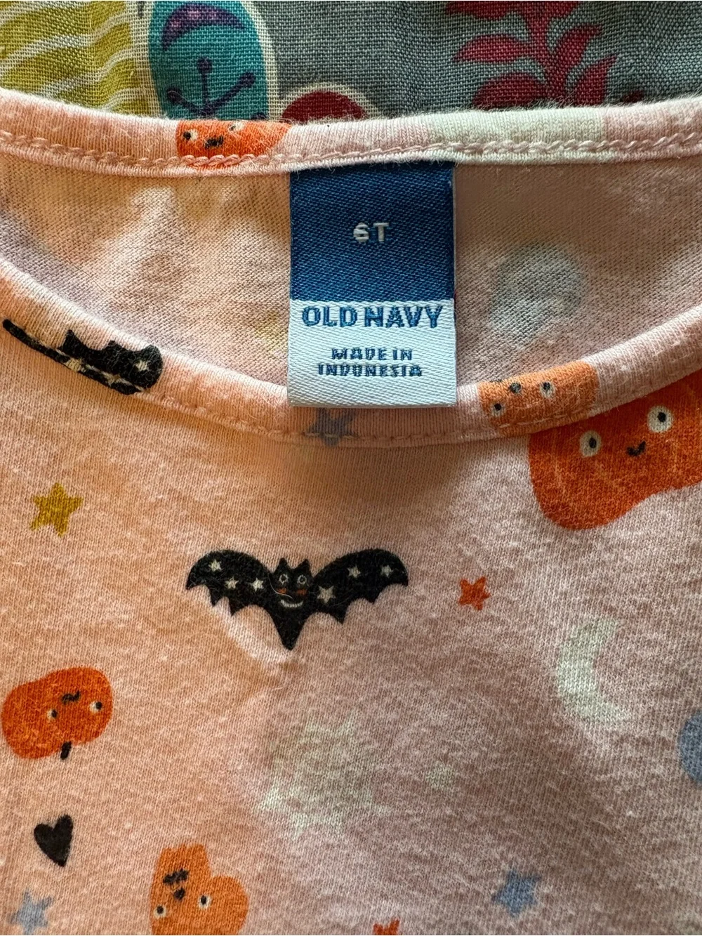 Old Navy Peach Halloween Bat & Pumpkin dress